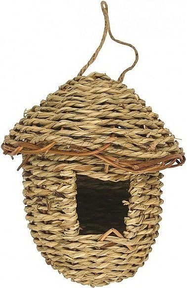 Hniezdo pre vtáky - uzavreté z morských rias 14 x 16 cm