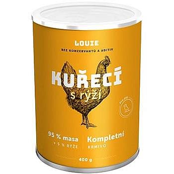 Konzerva LOUIE kuracie s ryžou 400g pre psov