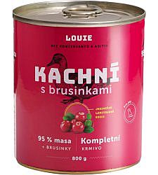Konzerva LOUIE kačacie s brusnicami 800g pre psov